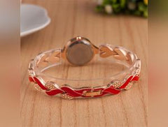 Leaf Bracelet Quartz Wrist Watch - Trendy Multi-Color Optional 21CM Buckle Length 0.9cm Bandwidth 2.1CM Dial Diameter 0.5CM Thickness 33G Weight