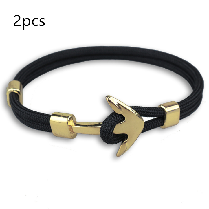 Black Pirate Anchor Bracelet: A Stylish Hand Strap Gift with a Nautical Twist - Farefe