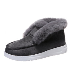 Snow Boots Warm Winter Shoes Plush Fur Ankle Boots for Women