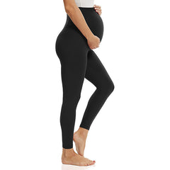 Maternity Yoga Pants Abdominal Support Belly Belt Cotton Blend Tight Trousers