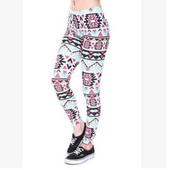 Printed Stretch Pants for Women - Breathable, Slim Fit Yoga Leggings with Anti-Wire Removal Pattern (Size: Waist 60-88cm, Hip 96-116cm, Length 92cm) - Farefe