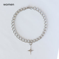 Stylish Metallic Cross Pendant Necklace for a Chic and Elegant Look
