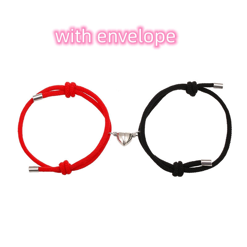Simple Nylon Love Magnetic Bracelet - Make a Stylish Statement with This Love-Inspired Bracelet - Farefe