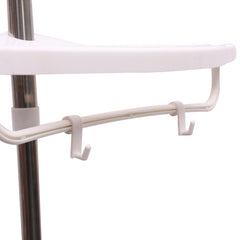 Bathroom Storage Rack - Punch Free Telescoping, Stainless Steel, White - 3 Layers (2.6m, 3.2m) - Farefe