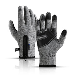 Velvet Insulated and Cold Resistant Gloves for Adults - Warm Mittens in Black, Grey, Royal Blue, and Pink (Size: S, M, L, XL)