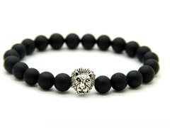 King of the Jungle: Lion Carved Stone Bracelet for Strength and Style - Farefe