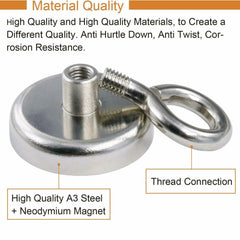 Powerful Fishing Magnet for Lake Treasure Hunt - Reliable Neodymium Magnet for Collecting Metal Objects