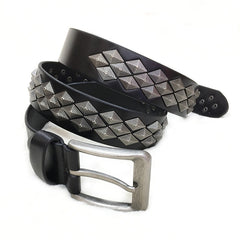 Rivet Leather Belt for Men and Women