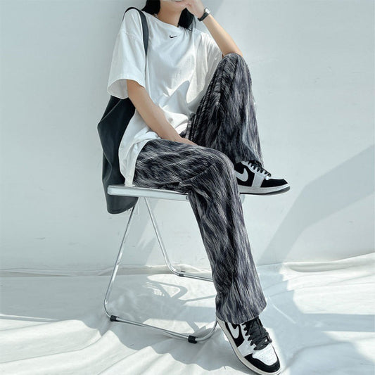 Stylish and Comfortable Tie Dye Black Maternity Pants for Casual Wear