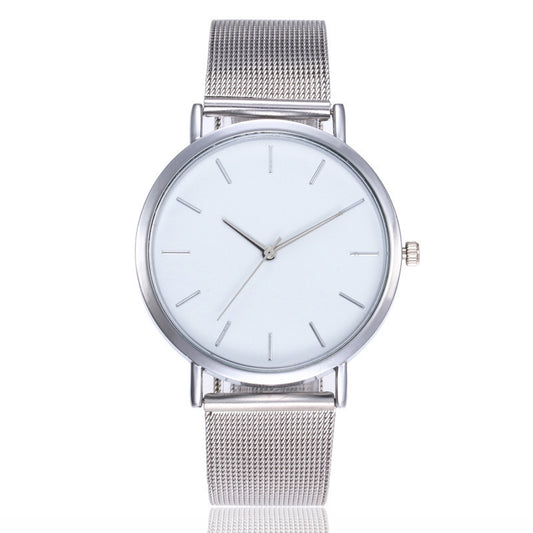 Simple Ladies Quartz Watch - 20mm Stainless Steel Strap, Glass Surface, Alloy Case - Farefe