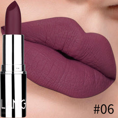 Silver Matte Bullet Lipstick - Long-lasting, Non-stick, Moisturizing Solid Lipstick