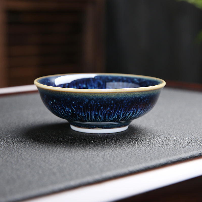 Single Kung Fu For Changing Tea Bowls - Retro Chinese Ceramic Tea Tableware with Colored Glaze Technology - Farefe