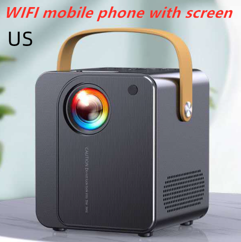 Portable Handheld Projector - HD Resolution, Wireless Phone Screen Mirroring, 5000 Lumens, Up to 180-inch Projection Size - Farefe