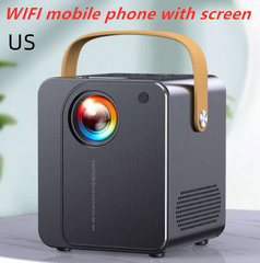 Portable Handheld Projector - HD Resolution, Wireless Phone Screen Mirroring, 5000 Lumens, Up to 180-inch Projection Size - Farefe