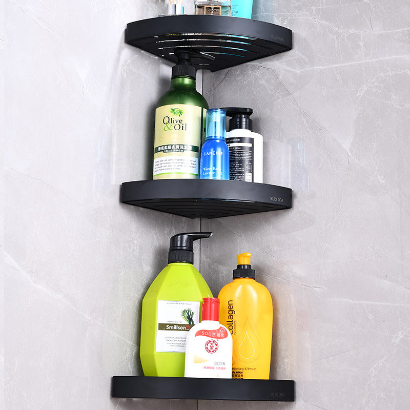 Bathroom Corner Shelf Stainless Steel Storage Rack - Modern and Simple Design - Farefe