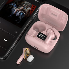 New Mini Transparent Wireless Bluetooth Headset with Digital Display and ENC Noise Reduction - True Wireless Sports Music