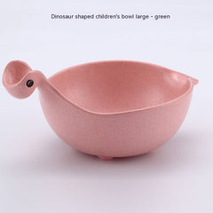 Cute Dinosaur Wheat Straw Bowls for Kids - Eco-friendly, Lightweight, and Non-slip