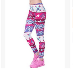 Printed Stretch Pants for Women - Breathable, Slim Fit Yoga Leggings with Anti-Wire Removal Pattern (Size: Waist 60-88cm, Hip 96-116cm, Length 92cm) - Farefe