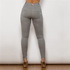 Melody Cotton Bum Lifting Leggings Booty Shaping Gray Push Up Pants Women