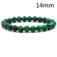Stylish Black Matte Green Malachite Bracelet for Trendy Men and Women - Farefe