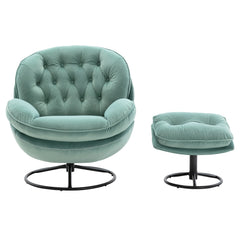 Lounge Chair with Ottoman, Modern Accent Chair for Living Room, Multiple Colors, 31.73"W x 33.50"D x 33.78"H