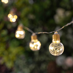 40Bulbs USB LED Warm White Fairy Festoon Globe Bulb String Light - Farefe
