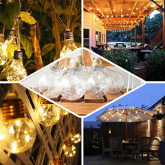 40Bulbs USB LED Warm White Fairy Festoon Globe Bulb String Light - Farefe