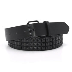 Pyramid Fashion Rivet Belt - Studded Punk Rock Pin Buckle Waistband - Farefe