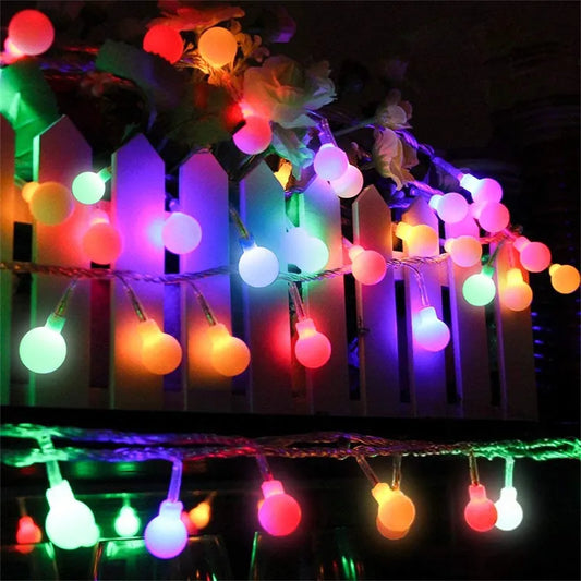10/20/30/50m LED String Lights Christmas Garland Lights Waterproof Outdoor Fairy Light Bulb For Wedding Garden Party Decor - Farefe