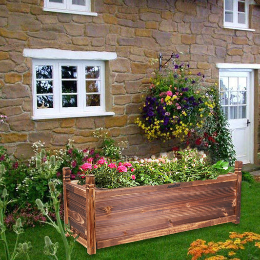 Raised Garden Bed Flower or Vegetable Planter Window Mounted Plant Box for Garden - Farefe