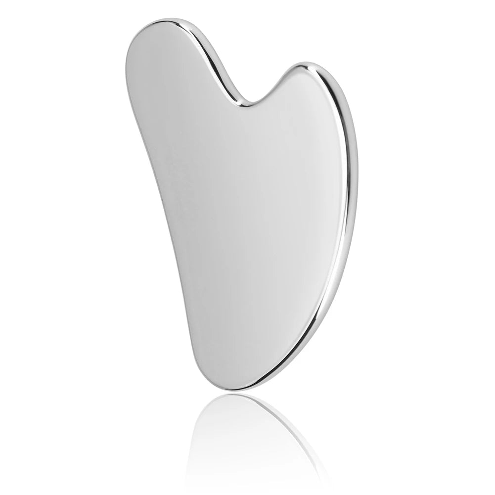 Gua Sha Board Stainless Steel Heart Shape Muscle Massage Tissue Therapy Scraping Plate - Farefe