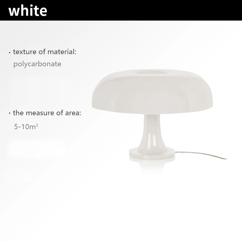 Italy Designer LED Mushroom Table Lamp for Hotel Bedroom Bedside Living Room Decoration Lighting - Farefe