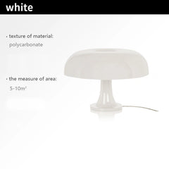 Italy Designer LED Mushroom Table Lamp for Hotel Bedroom Bedside Living Room Decoration Lighting - Farefe