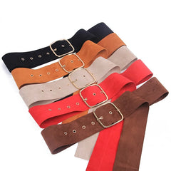 Newest Brown Coat Belt Women's Belts Long Gold Pin Buckle Sweater Bundle Jacket Waist Skirt Waistband Red Velvet Soft Strap Belt