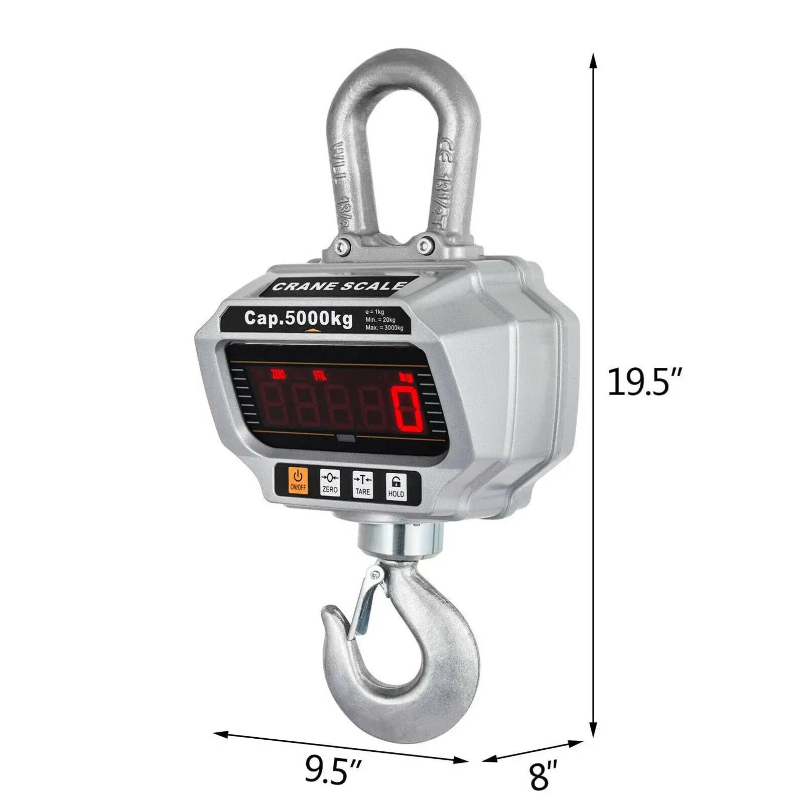 VEVOR 1T 3T 5T Digital Crane Scales With Remote Control for Industrial Hanging Hook - Farefe