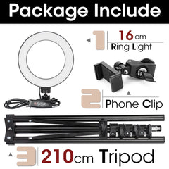 LED Ring Light Photography Selfie Lamp With Tripod For Phone Stand - Live Video Streaming - Farefe