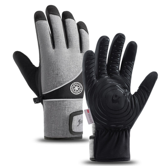 Ski Gloves Winter Men's Outdoor Waterproof Pongee Cloth Finger Gloves - Farefe