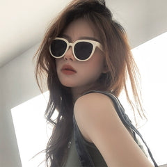 Get Ready to Shine with Stylish 2023 Summer Sunglasses for Women - Big Face Slimming Brown Frame with Sun Protection