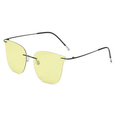 Ultimate Titanium Frameless Polarized Light Night Vision Sunglasses - Day/Night Dual-Use Driving Glasses