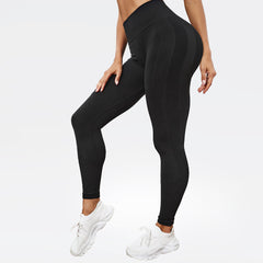 High Waist Nude Feel Hip Lifting Tights Elastic Sports Running Yoga Pants - Farefe