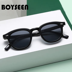 Experience Classic Style with Trendy Hawksbill Frame Sunglasses for Men - Retro Hong Kong Design, UV-Proof, and Myopic Glasses Option