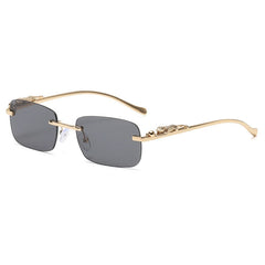 Trendy Rimless Square Sunglasses for Fashion-Forward Women