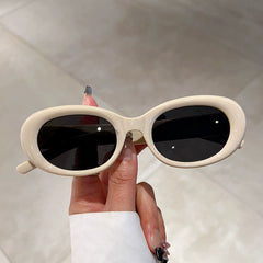 New Retro Oval Cat's Eye Sunglasses: Korean-Style Trend with Anti-Glare Protection