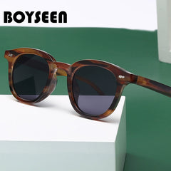 Experience Classic Style with Trendy Hawksbill Frame Sunglasses for Men - Retro Hong Kong Design, UV-Proof, and Myopic Glasses Option