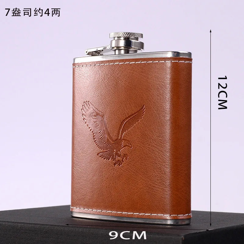 8oz Portable Pocket Hip Flask - Outdoor Travel Stainless Steel Flagon - Farefe