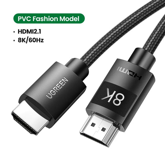 Ugreen HDMI 2.1 Cable 8K/60Hz 4K/120Hz for Xiaomi Mi Box HDMI2.1 Cable 48Gbps HDR10+ HDCP2.2 for PS4 HDMI Splitter 8K HDMI Cable - Farefe
