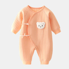 Boys Girls Bodysuit Cotton Onesie Clothes Toddler Home Wear 0-6M Spring and Autumn Clothing - Farefe