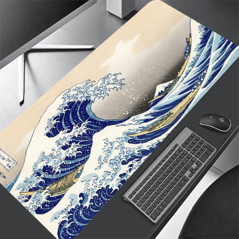 Art Mouse Pad Japan The Great Wave of Kanagawa Gaming Mousepad - Farefe