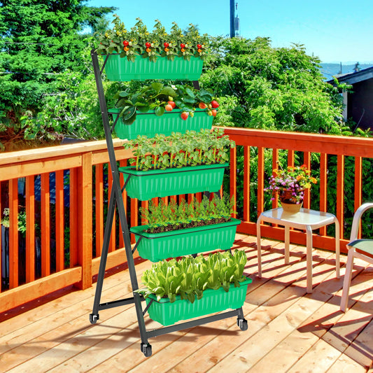 Vertical Garden Planter with 5 Container Boxes for Patio, Balcony, Indoor & Outdoor Use - Farefe