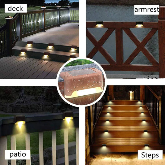 Solar Step Lamp Path Stair Outdoor Lights Waterproof Balcony Decoration - Farefe